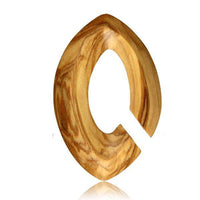 Cargar imagen en el visor de la galería, Olivenholz 14mm Piercing Hoop Creole Mandel 65mm hell - chic-net.de

