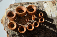 Load image into Gallery viewer, Olivenholz Flesh ribbed Tunnel Lobe Piercing Holz straight - chic-net.de
