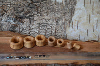 Load image into Gallery viewer, Olivenholz Flesh Tunnel double flared abgerundet Holz - chic-net.de
