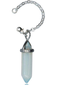 Cargar imagen en el visor de la galería, Charm Piercing Anhänger Ohrhänger für Flesh Tunnels gold Silber Messing Stein Karabiner - chic-net.de
