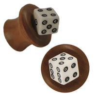 Cargar imagen en el visor de la galería, Organic Sabaholz Plug handgeschnitzt Bone Würfel Plug Pilzform Tribal - chic-net.de
