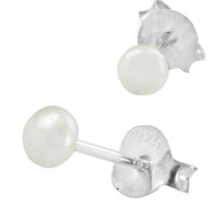 Load image into Gallery viewer, Perlen Ohrstecker Perlenohrstecker Süßwasser Zuchtperlen Silberohrstecker 925er Sterling Silber Ohrringe Damen - chic-net.de
