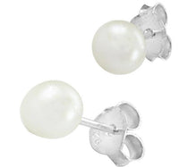 Load image into Gallery viewer, Perlen Ohrstecker Perlenohrstecker Süßwasser Zuchtperlen Silberohrstecker 925er Sterling Silber Ohrringe Damen - chic-net.de
