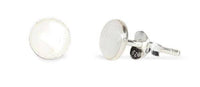 Load image into Gallery viewer, Perlmutt Ohrstecker rund Silberohrstecker Damen Muschel Schmuck Ohrringe 925er Sterling Silber - chic-net.de

