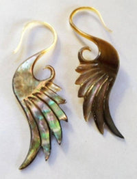 Load image into Gallery viewer, Perlmutt Piercing Schwan Hook 2mm Expander Muschel filigran handgeschnitzt Ohr - chic-net.de
