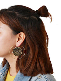 Load image into Gallery viewer, Piercing 10,5g Ohrgewicht Messing Mandala Blume Spirale - chic-net.de
