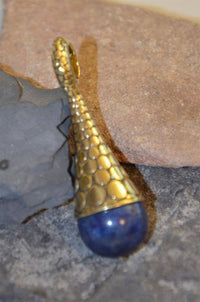 Load image into Gallery viewer, Piercing 23g Ohrgewicht Brass Expander Lapis Kreise 4mm - chic-net.de
