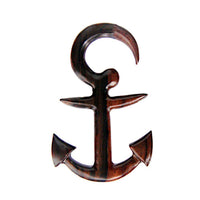 Cargar imagen en el visor de la galería, Piercing Anker Narraholz Plug Ohrstecker Expander handgeschnitzt gemasert - chic-net.de
