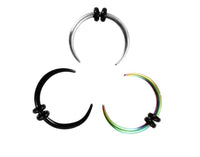 Load image into Gallery viewer, Piercing Edelstahl Horseshoe Gummiringe silber Nase Ohr - chic-net.de
