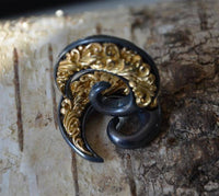 Load image into Gallery viewer, Piercing Gunmetall Brass Spirale Ohrgewicht 5mm grau gold - chic-net.de
