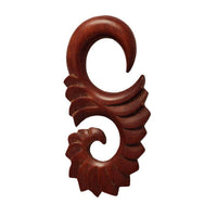 Load image into Gallery viewer, Piercing Holz red sawo wood Abstrakt S-Form Tribal earring Expander Dehner - chic-net.de
