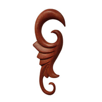 Load image into Gallery viewer, Piercing Holz red Sawo Wood Blüte Ohrstecker Expander - chic-net.de
