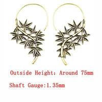 Load image into Gallery viewer, Piercing Messing Hook Ohrhänger 1.35mm Zweig - chic-net.de
