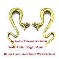 Load image into Gallery viewer, Piercing Ohrgewicht 14g Messing Schlange Spike 7.6mm - chic-net.de

