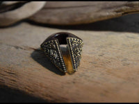 Cargar imagen en el visor de la galería, Piercing Ohrgewicht Arangholz Brass Ornament Pfeil 12mm - chic-net.de
