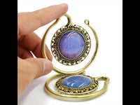 Load image into Gallery viewer, Piercing Ohrgewicht Brass Stern Stein lila 4,7mm Spirale - chic-net.de
