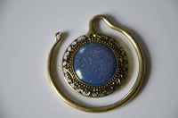 Load image into Gallery viewer, Piercing Ohrgewicht Brass Stern Stein lila 4,7mm Spirale - chic-net.de
