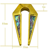 Cargar imagen en el visor de la galería, Piercing Ohrgewicht Edelstahl 41g Paua Pfeil 8mm - chic-net.de
