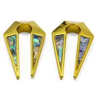 Cargar imagen en el visor de la galería, Piercing Ohrgewicht Edelstahl 41g Paua Pfeil 8mm - chic-net.de
