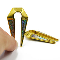 Cargar imagen en el visor de la galería, Piercing Ohrgewicht Edelstahl 41g Paua Pfeil 8mm - chic-net.de
