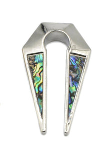 Cargar imagen en el visor de la galería, Piercing Ohrgewicht Edelstahl 41g Paua Pfeil 8mm - chic-net.de
