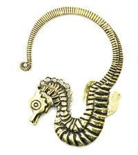 Load image into Gallery viewer, Piercing Ohrgewicht Messing 27g Seepferdchen 4mm Hook - chic-net.de
