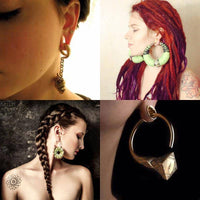 Load image into Gallery viewer, Piercing Ohrgewicht Messing 27g Seepferdchen 4mm Hook - chic-net.de
