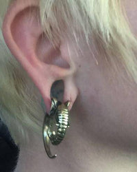 Load image into Gallery viewer, Piercing Ohrgewicht Messing Elefant Spirale - chic-net.de
