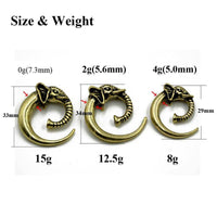 Load image into Gallery viewer, Piercing Ohrgewicht Messing Elefant Spirale - chic-net.de
