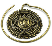 Load image into Gallery viewer, Piercing Ohrgewicht Messing Lotus Spirale Ohrhänger - chic-net.de
