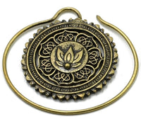 Load image into Gallery viewer, Piercing Ohrgewicht Messing Lotus Spirale Ohrhänger - chic-net.de
