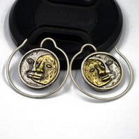 Load image into Gallery viewer, Piercing Ohrgewicht Messing Sonne Mond Spirale - chic-net.de
