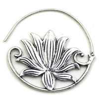 Load image into Gallery viewer, Piercing Ohrgewicht White Brass Lotus Spirale Ohrhänger - chic-net.de
