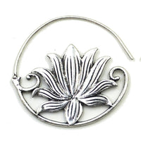 Load image into Gallery viewer, Piercing Ohrgewicht White Brass Lotus Spirale Ohrhänger - chic-net.de
