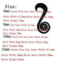 Load image into Gallery viewer, Piercing Pyrexglas Dehnschnecke schwarz handmade - chic-net.de
