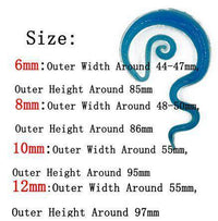 Load image into Gallery viewer, Piercing Pyrexglas Dehnschnecke türkis klar handmade - chic-net.de
