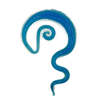 Load image into Gallery viewer, Piercing Pyrexglas Dehnschnecke türkis klar handmade - chic-net.de
