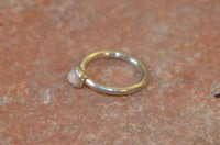 Load image into Gallery viewer, Piercing Ring 925 Silber Labret Tragus 1.2mm Opal weiß - chic-net.de
