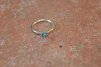 Load image into Gallery viewer, Piercing Ring 925 Silber Labret Tragus 1.2mm Türkis - chic-net.de
