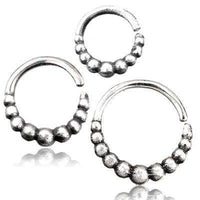 Load image into Gallery viewer, Piercing Ring 925 Silber Labret Tragus Septum Kugeln - chic-net.de

