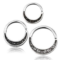 Load image into Gallery viewer, Piercing Ring 925 Silber Labret Tragus Septum oxidiert - chic-net.de
