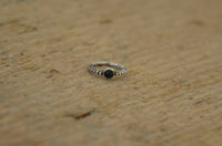 Load image into Gallery viewer, Piercing Ring 925 Silber Septum Lobe Ohr Onyx Punkte - chic-net.de
