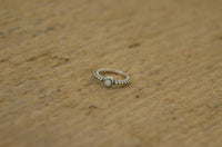 Load image into Gallery viewer, Piercing Ring 925 Silber Septum Lobe Ohr Opal weiß Punkte - chic-net.de

