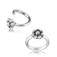 Cargar imagen en el visor de la galería, Piercing Ring Blume 925 Silber Labret Tragus 1.2mm - chic-net.de
