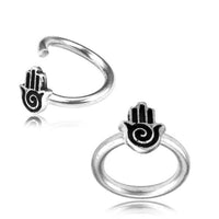 Cargar imagen en el visor de la galería, Piercing Ring Hand 925 Silber Labret Tragus 1.2mm - chic-net.de
