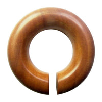 Load image into Gallery viewer, Piercing Sawoholz Holz Expander rotbraun groß Ohrstecker Ring Bogen Dehner Donut - chic-net.de
