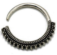 Load image into Gallery viewer, Piercing White Brass Hoop silber 3mm Creole Punkte Hook - chic-net.de
