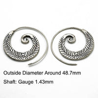 Load image into Gallery viewer, Piercing White Brass Spirale silber 1,43mm Farn Hook - chic-net.de
