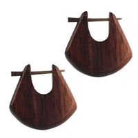 Cargar imagen en el visor de la galería, Pin Creolen Holz rund tränenförmig Horn-Pin verschiedene Hölzer 23 mm unisex - chic-net.de
