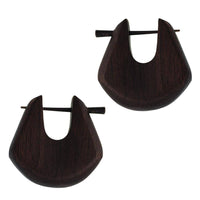 Cargar imagen en el visor de la galería, Pin Creolen Holz rund tränenförmig Horn-Pin verschiedene Hölzer 23 mm unisex - chic-net.de
